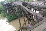 A megrongálódott híd
