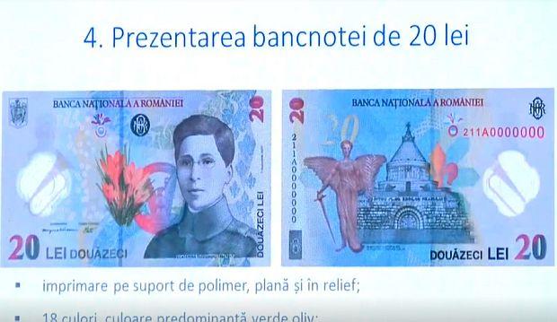 <em>Hír szerkesztése</em> Bemutatták az új, 20 lejes bankjegyet