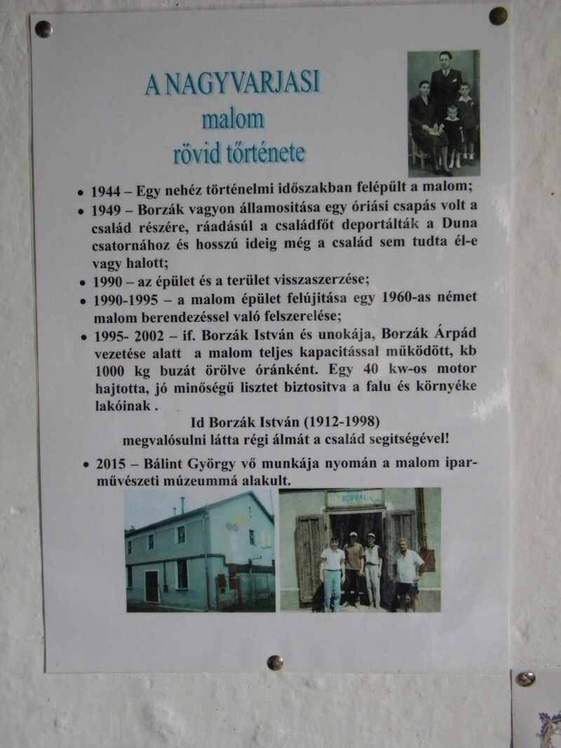 A malom történetének összefoglalója