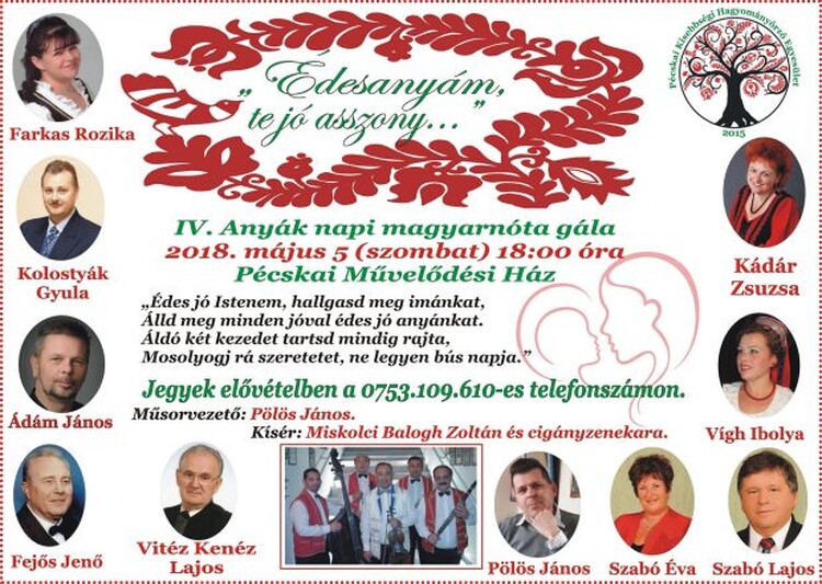 <em>Hír szerkesztése</em> Jótékonysági nótagála Pécskán