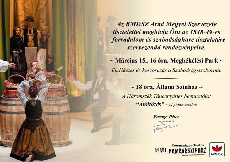 <em>Hír szerkesztése</em> Megemlékezés, koszorúzás és táncszínház március 15-én