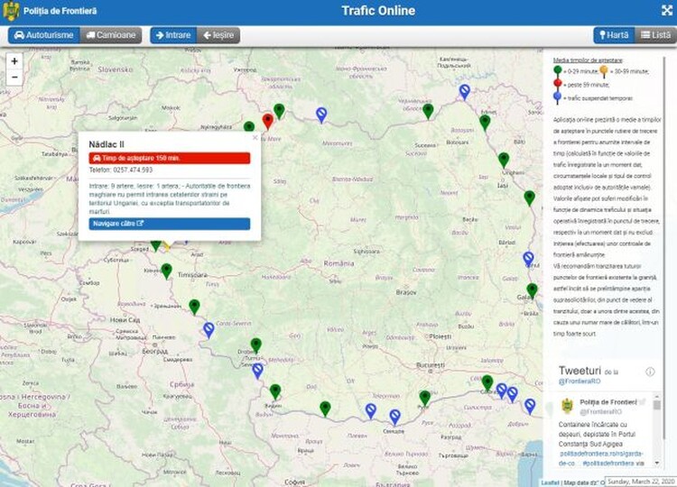 <em>Hír szerkesztése</em> Jelentős a torlódás a Nagylak–Csanádpalota határátkelőnél